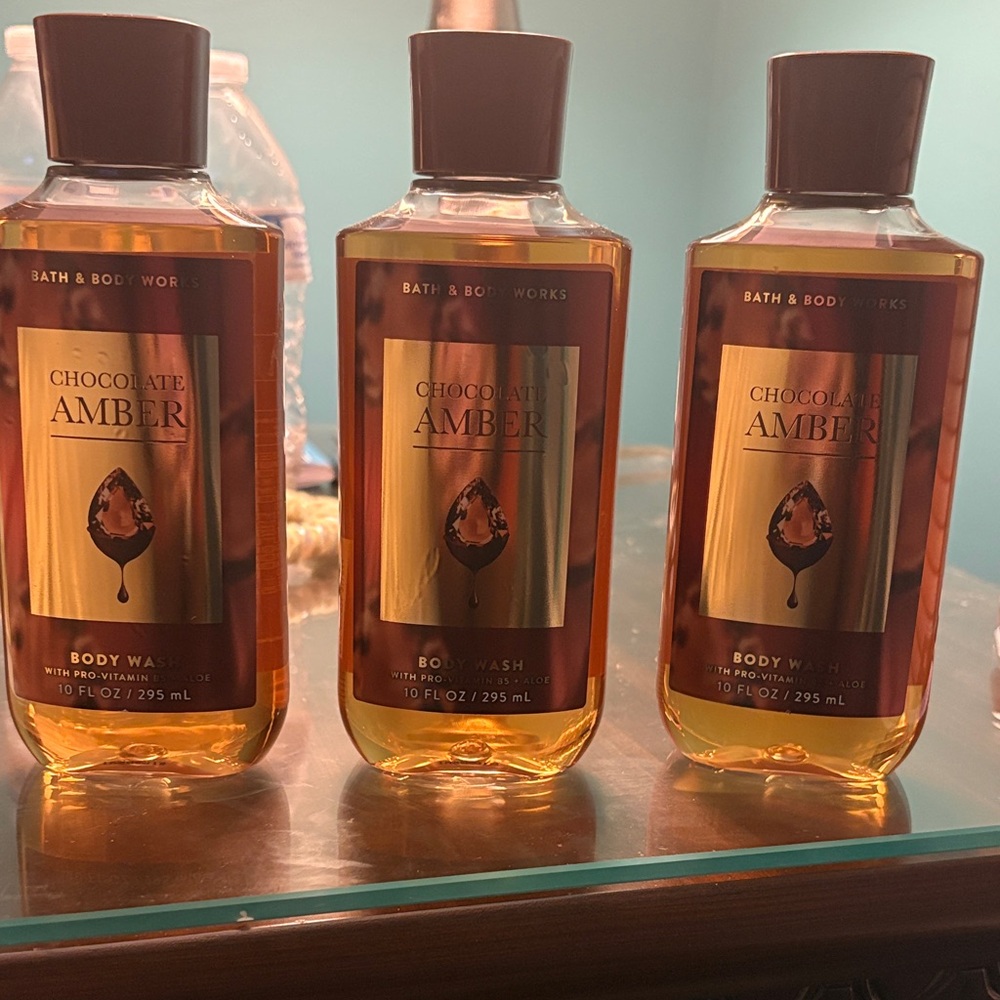 Bath & Body Works Chocolate Amber Body Wash - Rich Brown